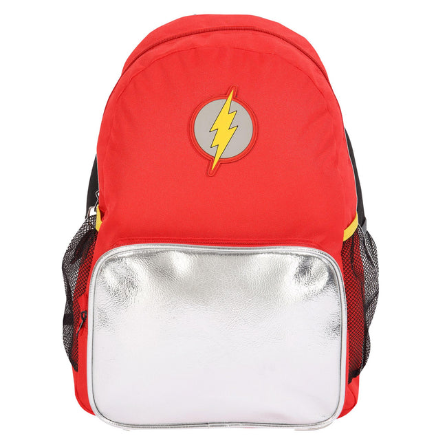 Red-Silver - Front - The Flash Logo Knapsack