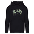 Black-Light Green - Front - DC Comics Boys Camo Logo Batman Pullover Hoodie