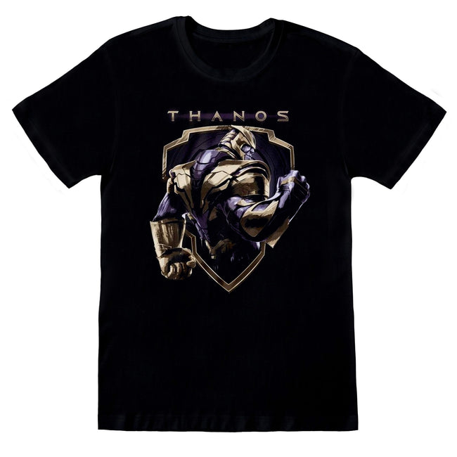 Black - Front - Avengers Endgame Mens Thanos T-Shirt