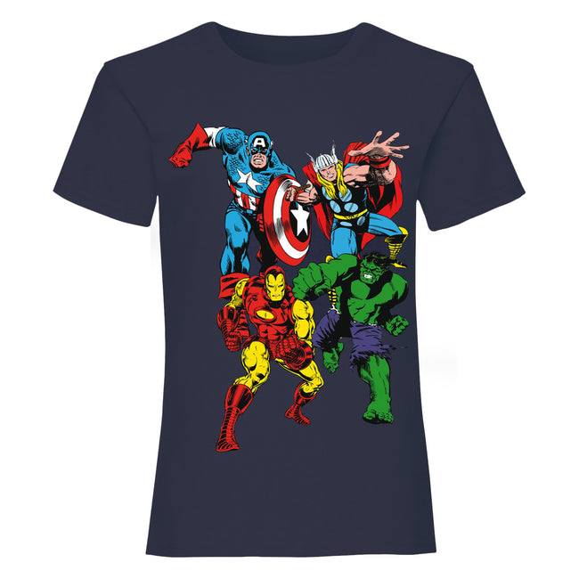 Navy - Front - Marvel Boys Classic Characters T-Shirt