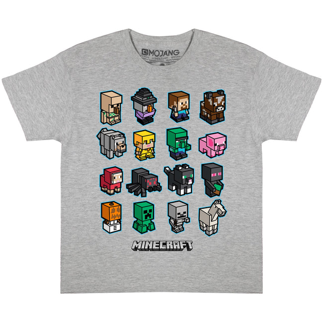 Heather Gray - Side - Minecraft Girls Mini Mobs T-Shirt