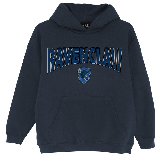 Navy - Side - Harry Potter Boys Ravenclaw Shield Hoodie