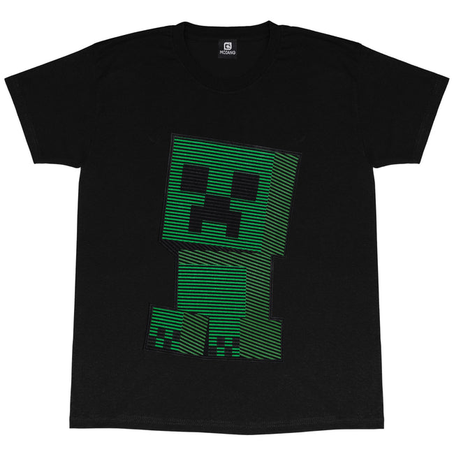 Black - Lifestyle - Minecraft Girls Creeper Lines T-Shirt