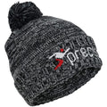 Black-Gray - Front - Precision Pom Pom Beanie