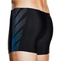 Black-Gray-Blue - Pack Shot - Speedo Mens Placement Panel Swim Shorts