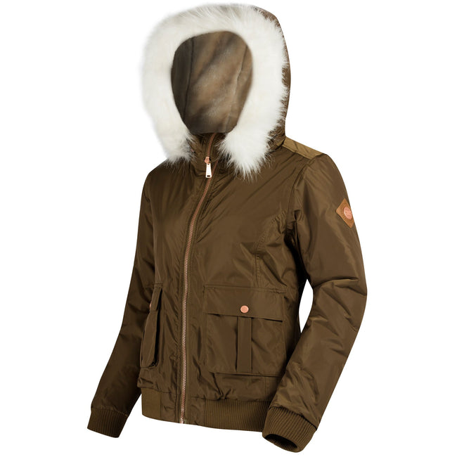 Camo Green - Front - Regatta Womens-Ladies Berdine Bomber Jacket