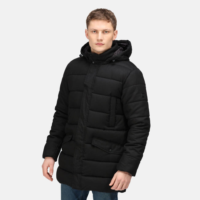 Black - Back - Regatta Mens Aban Insulated Parka