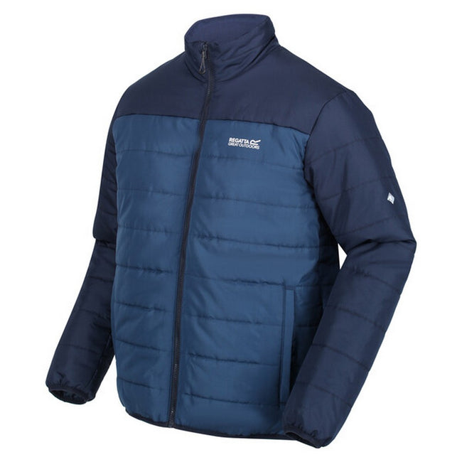 Navy-Moonlight Denim - Lifestyle - Regatta Mens Andrell Contrast Quilted Padded Jacket