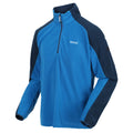 Imperial Blue-Moonlight Denim - Pack Shot - Regatta Mens Elson Half Zip Fleece Top