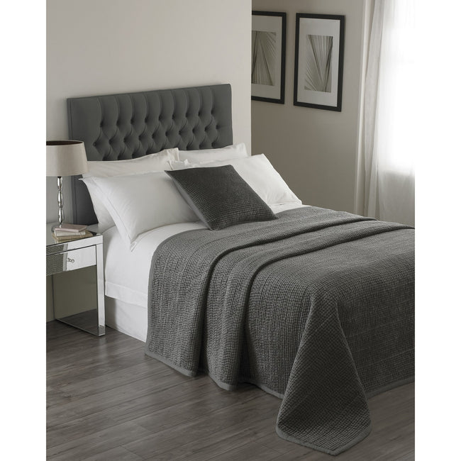 Graphite - Front - Riva Home Brooklands Bedspread