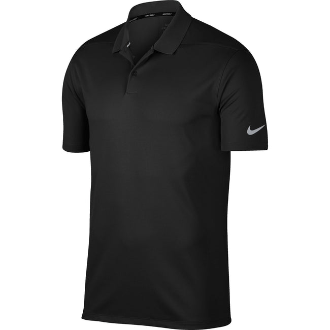 Black-Cool Gray - Front - Nike Mens Victory Polo Solid Shirt