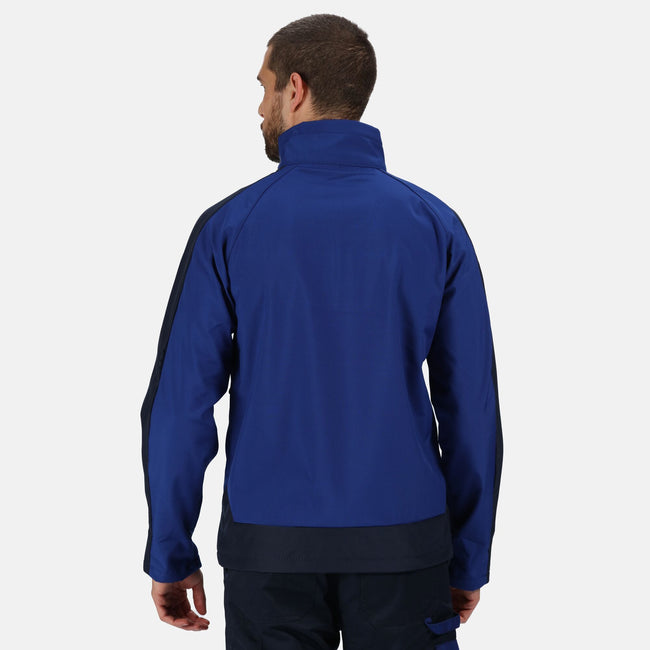 New Royal-Navy - Side - Regatta Contrast Mens 3-Layer Printable Softshell Jacket