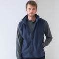 Navy - Back - Henbury Mens Sleeveless Microfleece Jacket