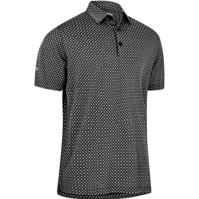 Black Heather - Front - Callaway Mens Microprint Soft Touch Polo Shirt