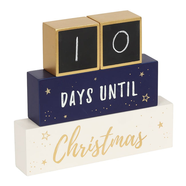 White-Blue-Gold - Side - Something Different Christmas Stacking Blocks