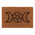 Brown - Front - Something Different Triple Moon Door Mat