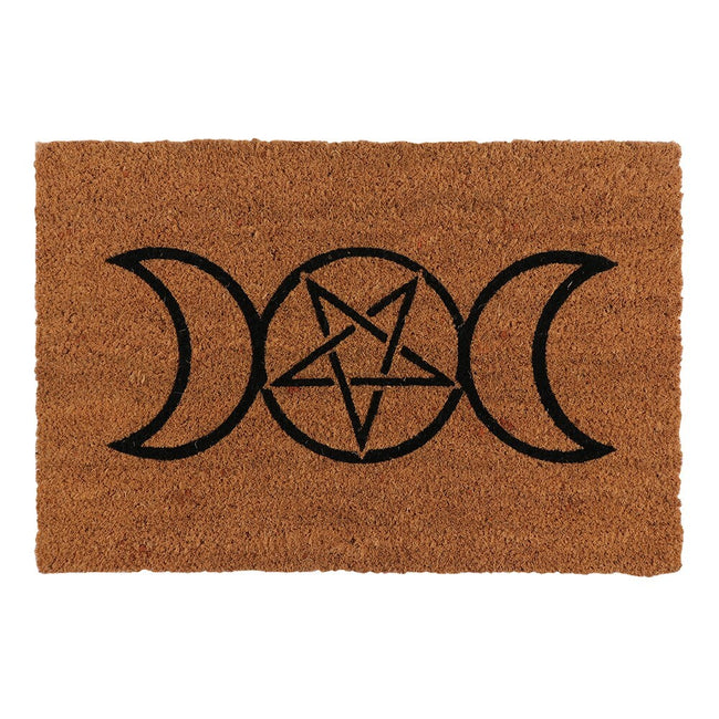 Brown - Front - Something Different Triple Moon Door Mat