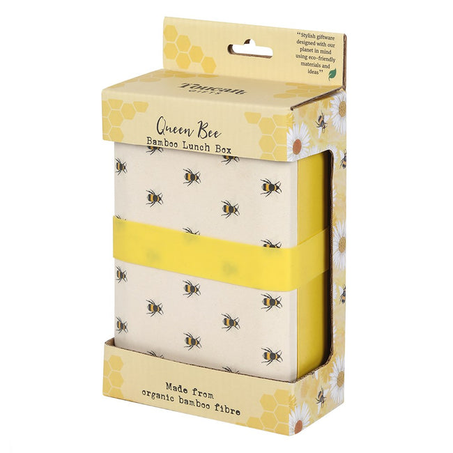Cream-Yellow - Back - Something Different Bamboo Bee Lunch Box
