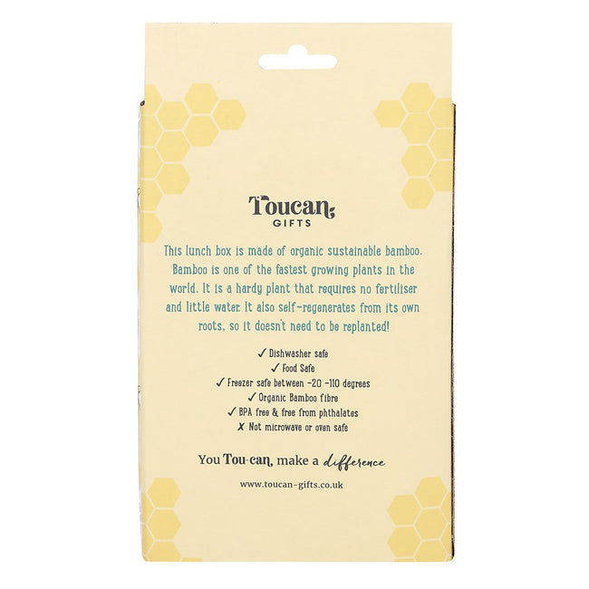 Cream-Yellow - Side - Something Different Bamboo Bee Lunch Box