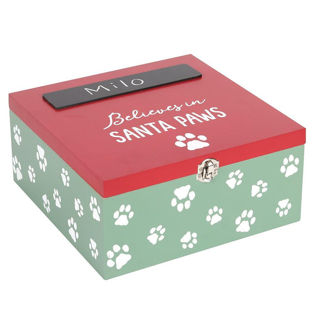 Red-Green-White - Front - Something Different Santa Paws Christmas Gift Box