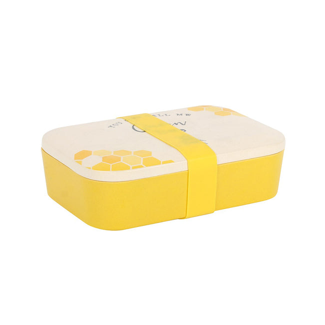 Yellow-Cream - Side - Something Different Bamboo Queen Bee Lunch Box