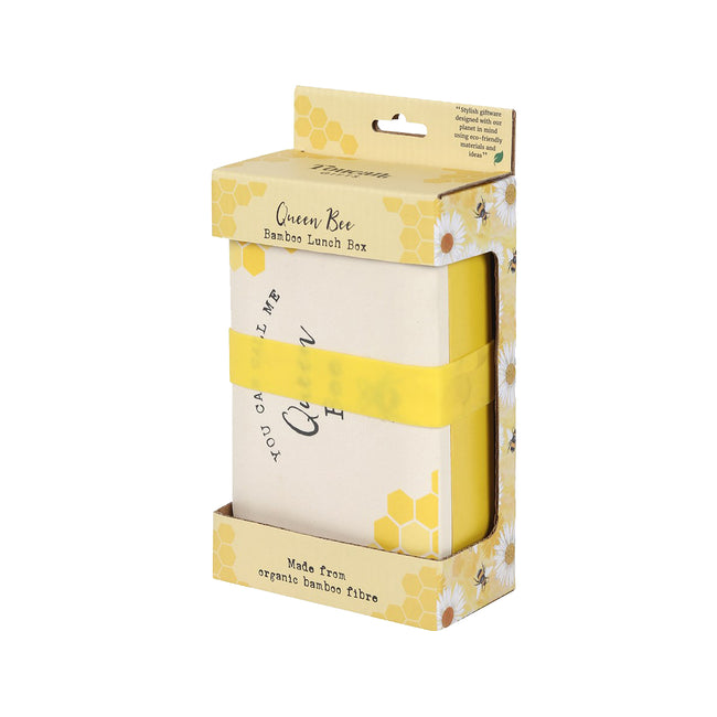 Yellow-Cream - Pack Shot - Something Different Bamboo Queen Bee Lunch Box