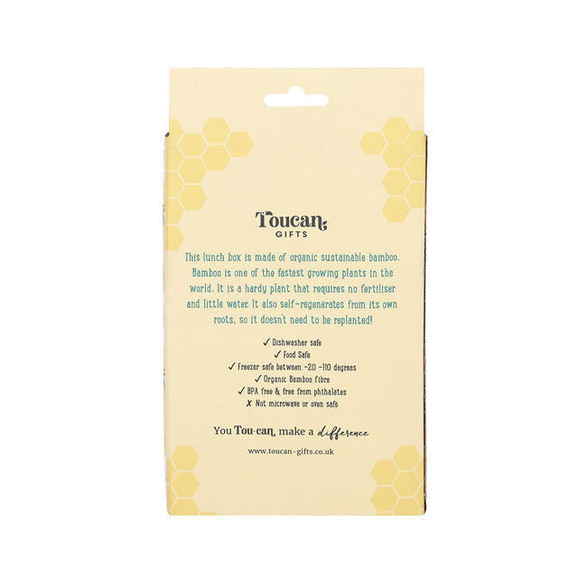Yellow-Cream - Close up - Something Different Bamboo Queen Bee Lunch Box