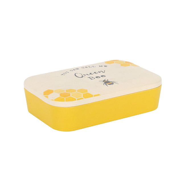 Yellow-Cream - Front - Something Different Bamboo Queen Bee Lunch Box