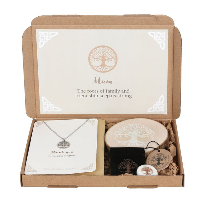 Brown-White - Back - Something Different Mum Tree Of Life Gift Set