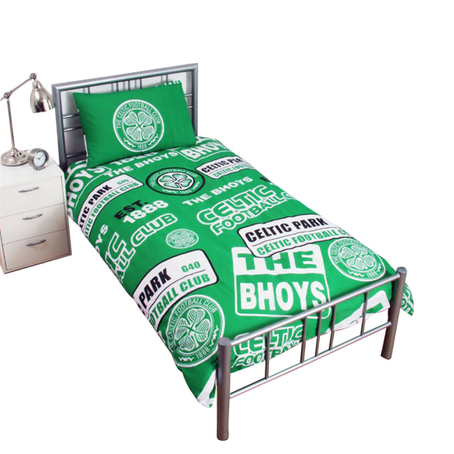 Green - Front - Celtic FC Patch Duvet Set
