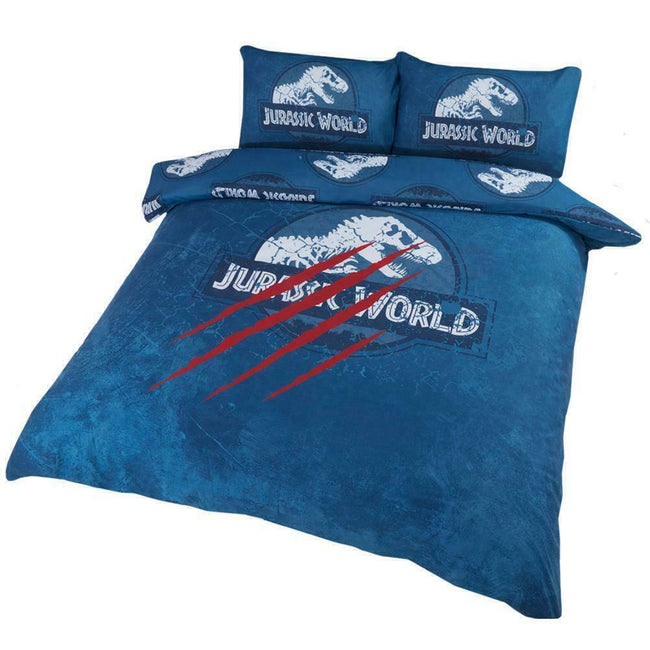 Blue - Front - Jurassic World Logo Duvet Set