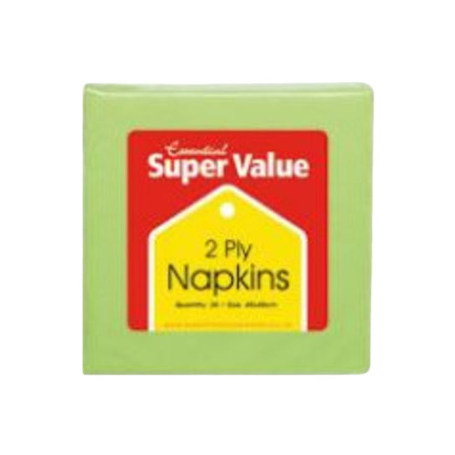 Apple Green - Front - Essentials 2 Ply Napkins (Pack of 30)