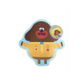 Yellow-Blue-Brown - Front - Hey Duggee Shaped Throw Pillow