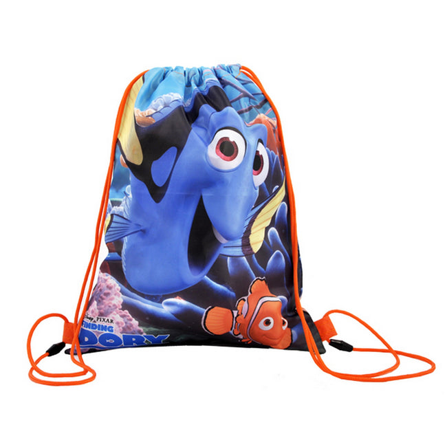 Blue-Orange - Front - Finding Dory Childrens-Kids Official Drawstring Gym Bag
