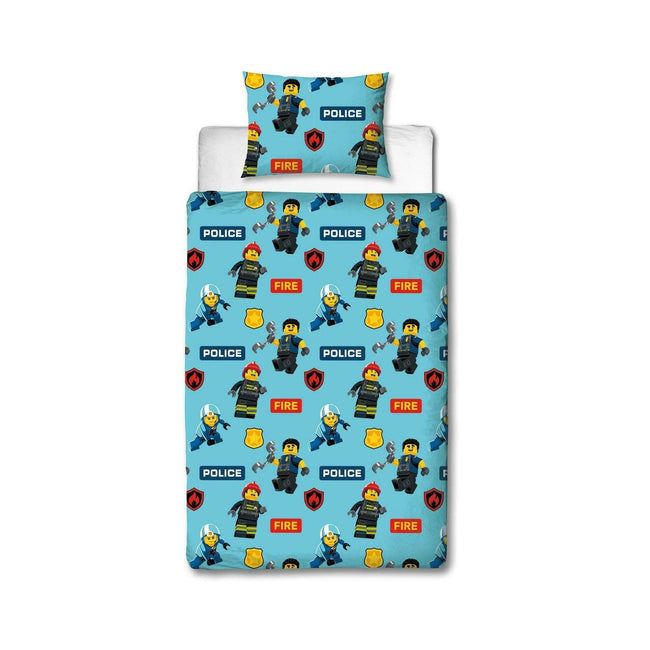 Light Blue-Black-Golden Yellow - Lifestyle - Lego Don´t Panic City Duvet Set