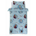 Light Blue-Gray - Front - Frozen Teddy Fleece Leaves Duvet Set
