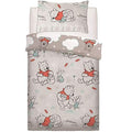 Gray-Red - Front - Winnie the Pooh Clouds Duvet Set