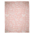 Pink-White - Front - Friends Fleece Coffee Blanket