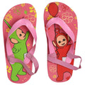 Pink - Front - Teletubbies Childrens-Kids Floral Flip Flops