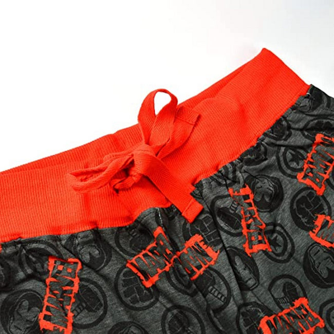 Gray-Red - Side - Marvel Comics Mens Icons Lounge Pants