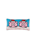 Blue-Pink - Front - Pigs In Blankets Filled Cushion