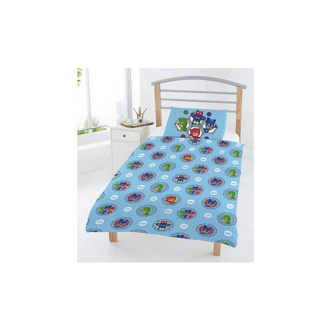 Blue - Back - PJ Masks Badges Junior Duvet Set