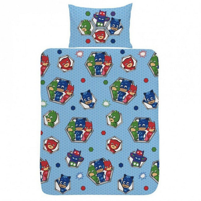 Blue - Front - PJ Masks Badges Junior Duvet Set
