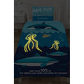 Blue - Side - National Geographic Ocean Life Reversible Duvet Set