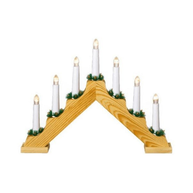 Beige-White - Front - Premier LED Christmas Candle Bridge Decoration