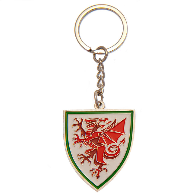 Red-White - Front - FA Wales Crest Keychain