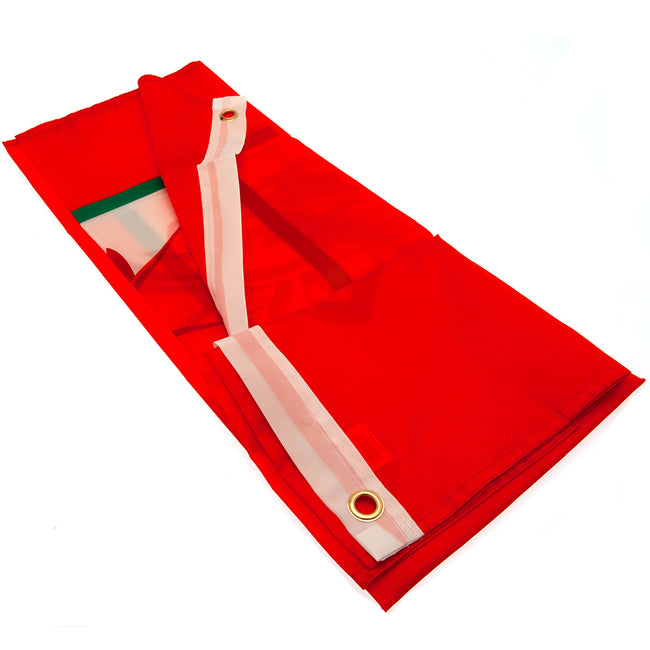 Red - Side - FA Wales Crest Flag