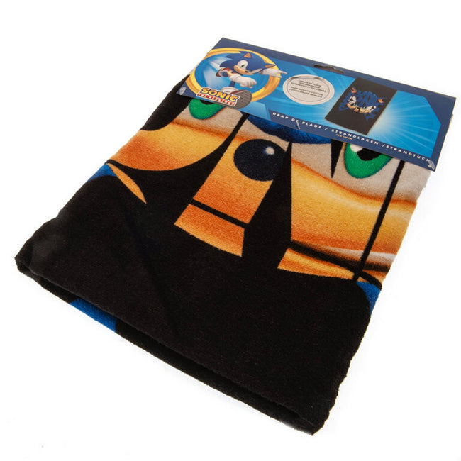 Black-Blue-Cream - Side - Sonic The Hedgehog Towel