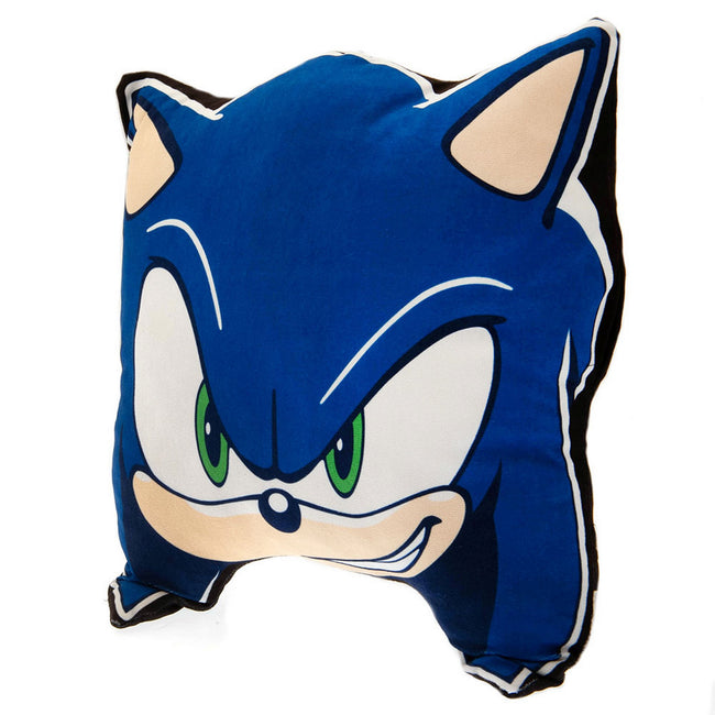 Blue-White - Front - Sonic The Hedgehog 3D Filled Cushion