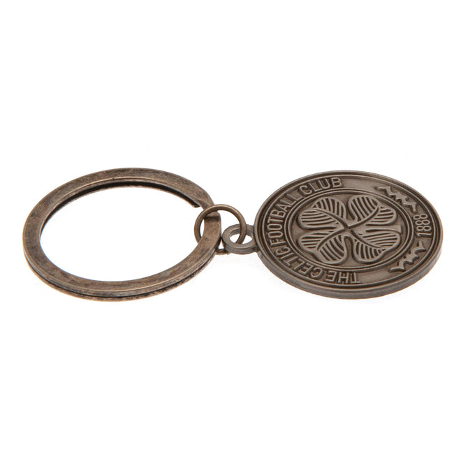 Antique Silver - Back - Celtic FC Antique Silver Crest Keychain